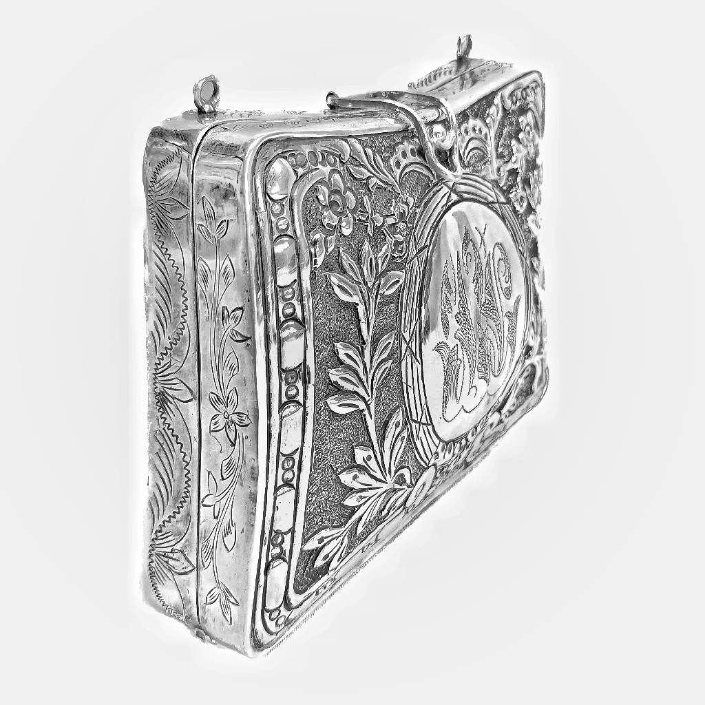 Designer Pure Silver Shoulder Bag For Women
