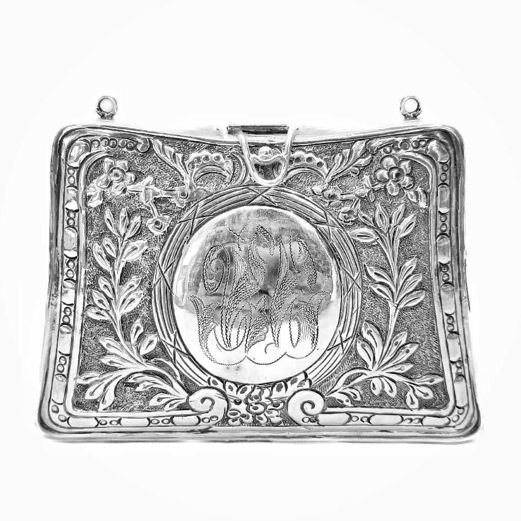 Designer Pure Silver Shoulder Bag For Women