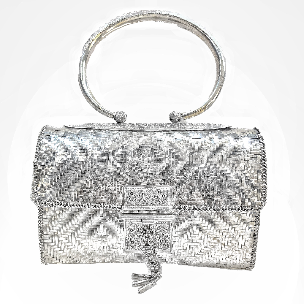 Designer Pure Silver Thailand Made Purse For Women