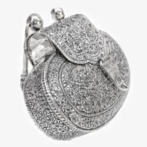 Designer Pure Silver Vintage Style Purse