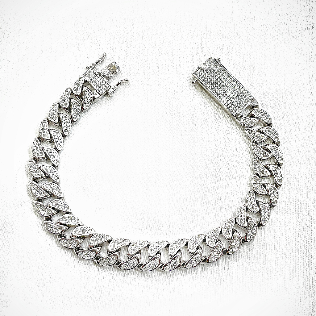 92.5% Pure Silver Cuban Bracelet
