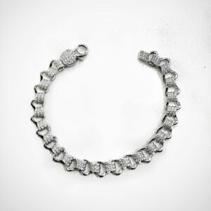 Fancy 92.5% Pure Silver Cuban Bracelet
