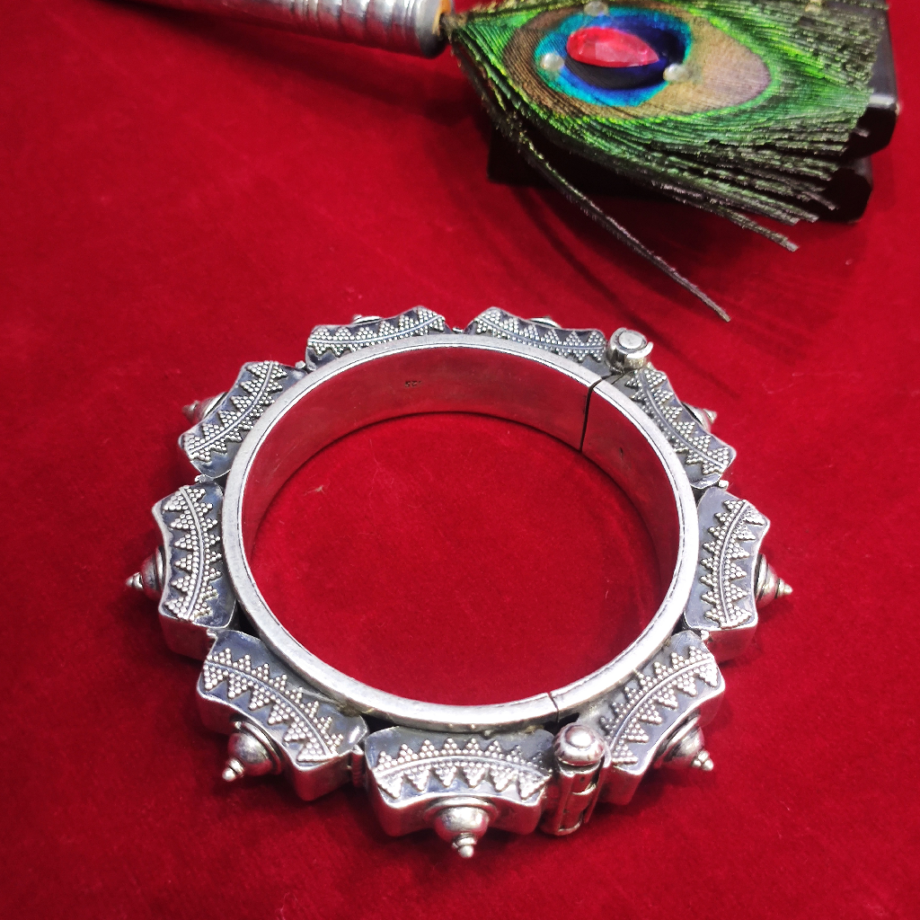 High Finished 92.5% Pure Silver Ladies Kada