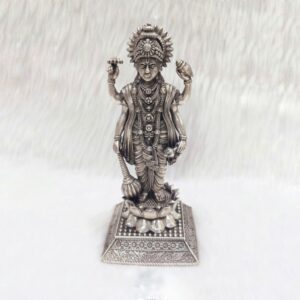 92.5 % Pure Silver Lord Vishnu Idol In High Finished Work