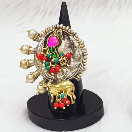 Designer Vintage Silver Nakhra Ring