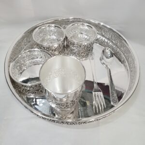 92.5% Pure Silver Dinner Set In High Finished Antique Work