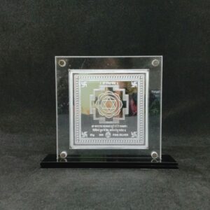 Real silver designer coin of ganesha in color printing and yantra