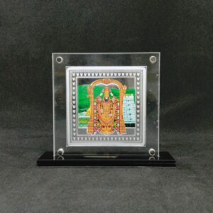 Hallmarked silver designer coin of tirupati bala ji in color printing