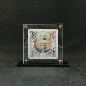 Real silver designer coin of guru nanak dev ji in color printing