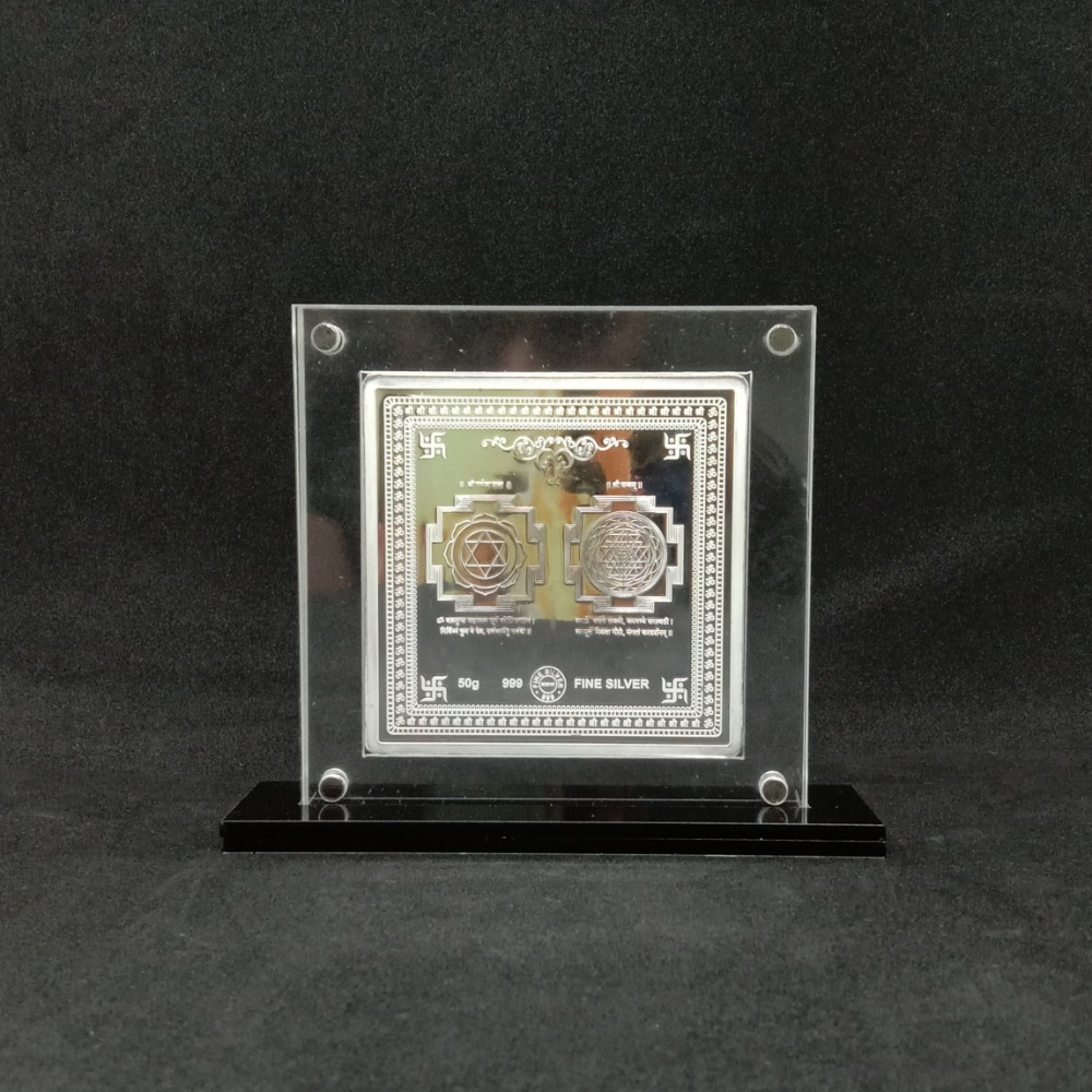 Hallmarked silver designer coin of laxmi ganesh in color printing