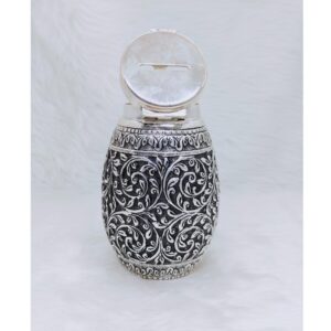Hallmarked silver piggy bank for kids in antique fine work