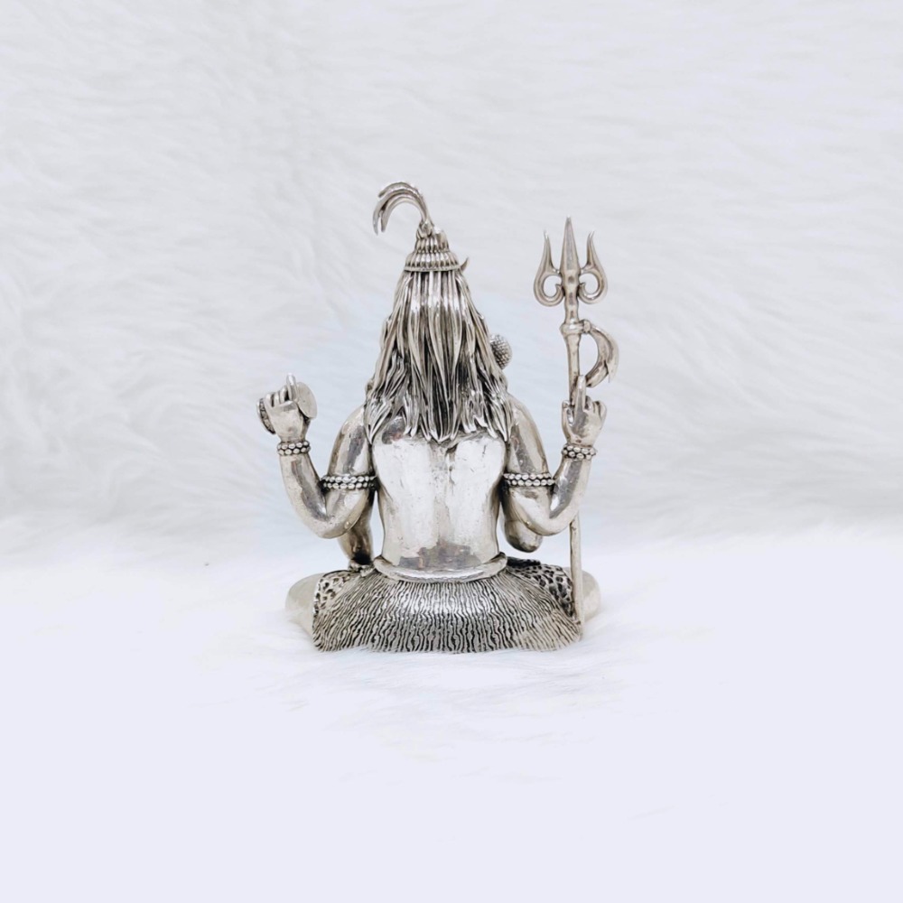 Real silver shiv ji idol in high antique finishing by puran