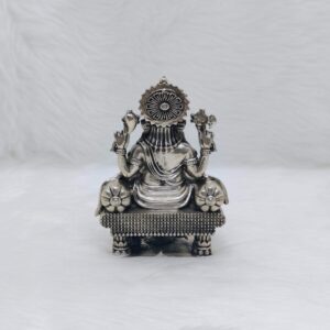 Hallmarked silver ganesh idol in high antique finishing