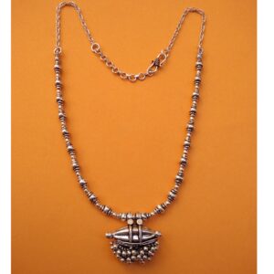 Tribe inspired toda necklace with ghunghroo bunch in long chain