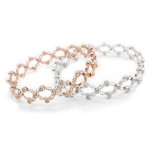 Sterling silver 2-in-1 adjustable ring bangle for ladies by puran