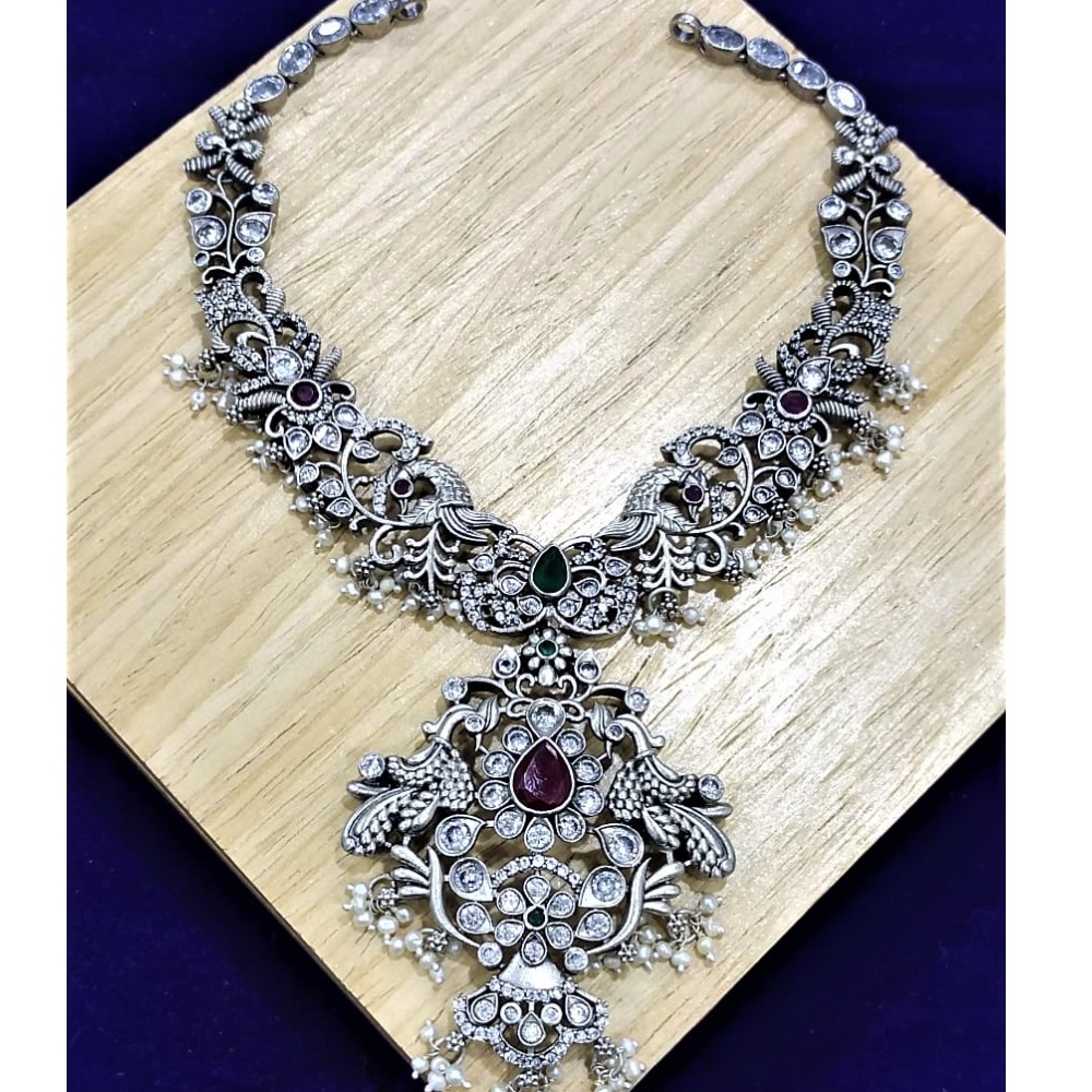 Twinny peacock motifs neckpiece by puran