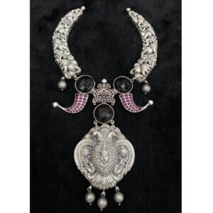 Twinny Peacock Lakshmi Coined Neck piece by Puran