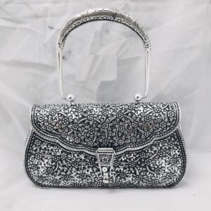 925 pure silver ladies purse with handle in fine nakashii po-164-03