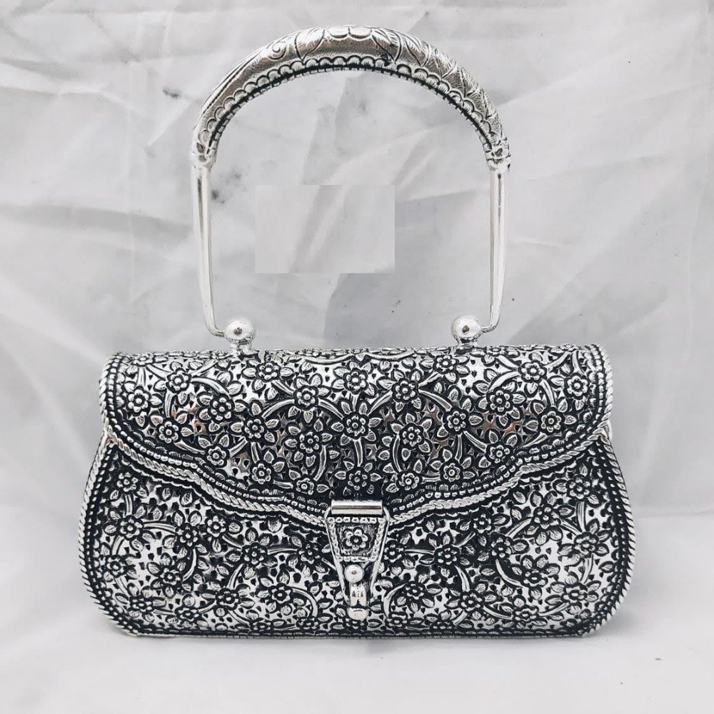 925 pure silver ladies purse with handle in fine nakashii po-164-03