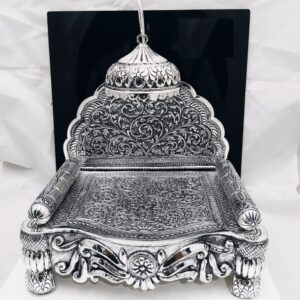 92.5 pure silver antique solid singhasan in fine nakashii po-141-08