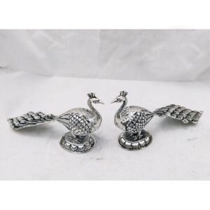 925 pure silver antique peacock