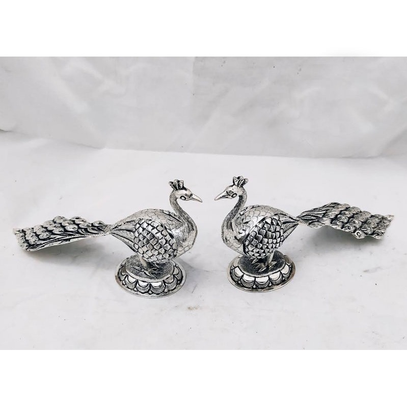 925 pure silver antique peacock