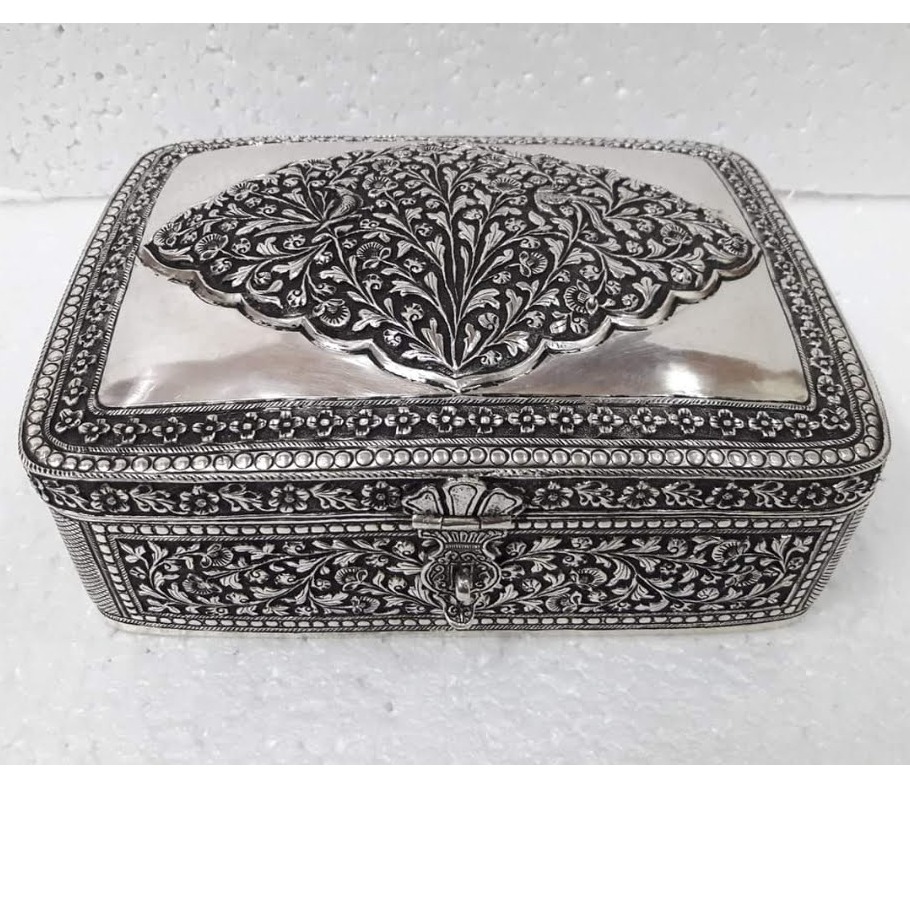 92.5 pure silver dry fruit box (pandan) in fine nakashii po-147-01