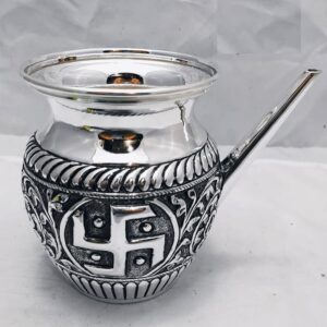925 pure silver antique karwa in fina nakashi 275gm po-165-04