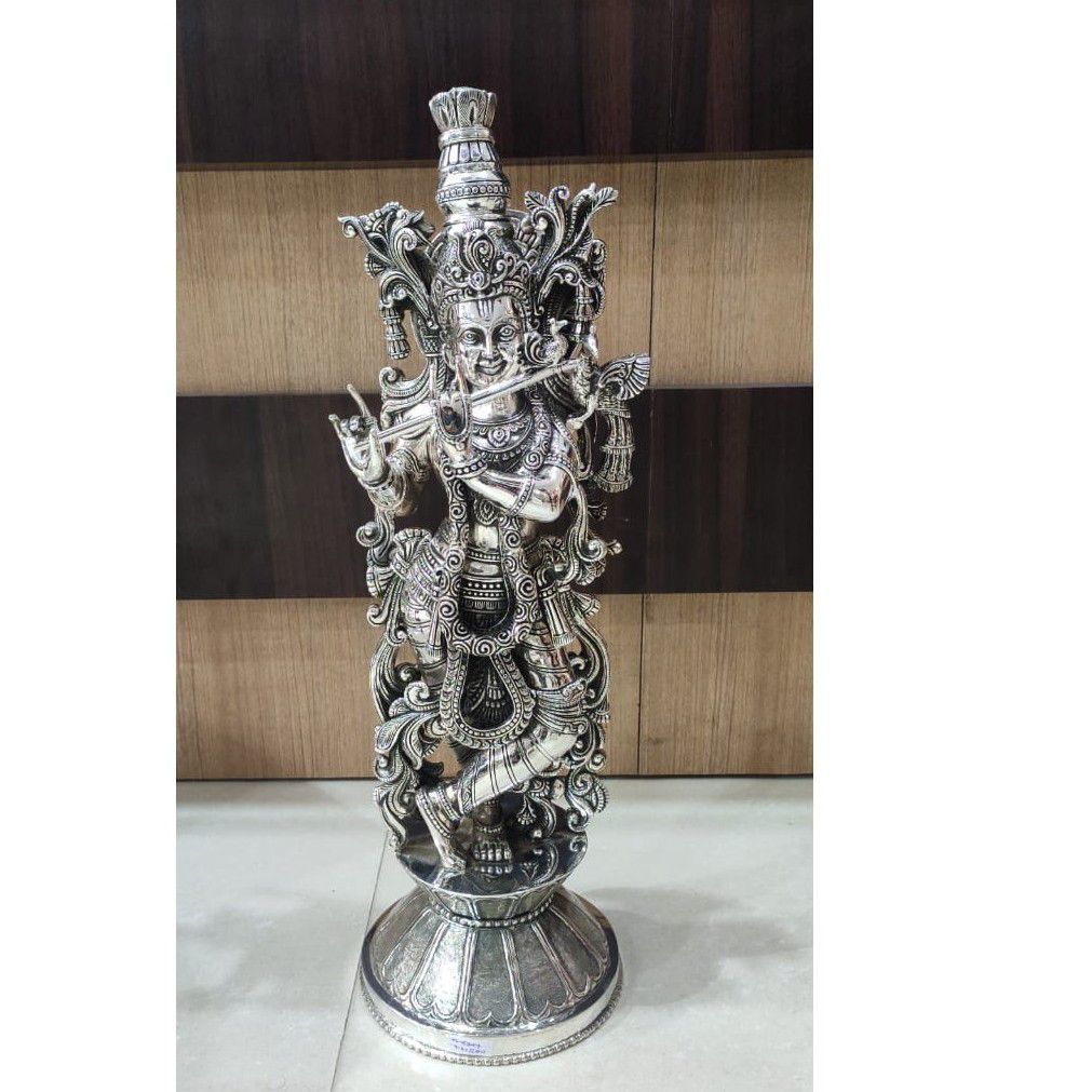 Pure silver radha krishna (high finishing)