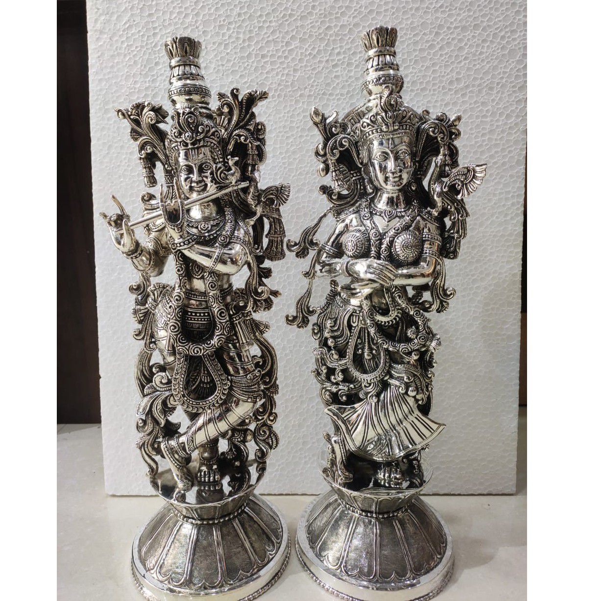 Pure silver radha krishna (high finishing)