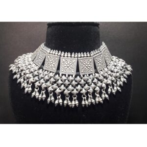 Pure silver designer and handmade silver necklace