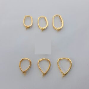 Cz studded u, v, o shaped bali