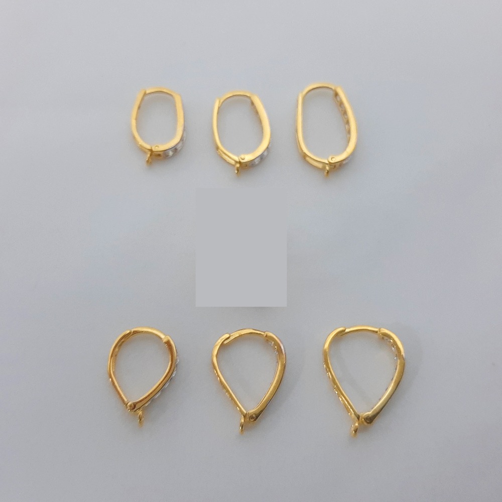 Cz studded u, v, o shaped bali - Image 4