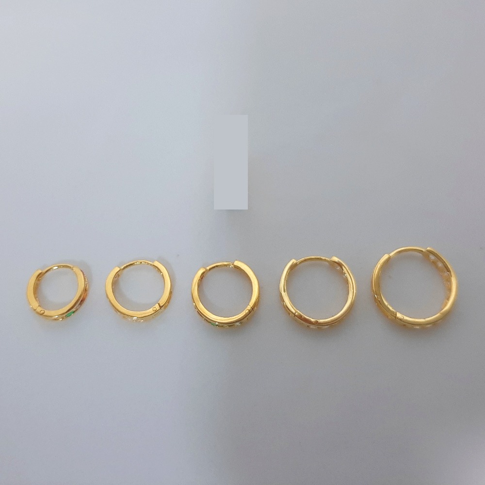 Cz studded u, v, o shaped bali - Image 2