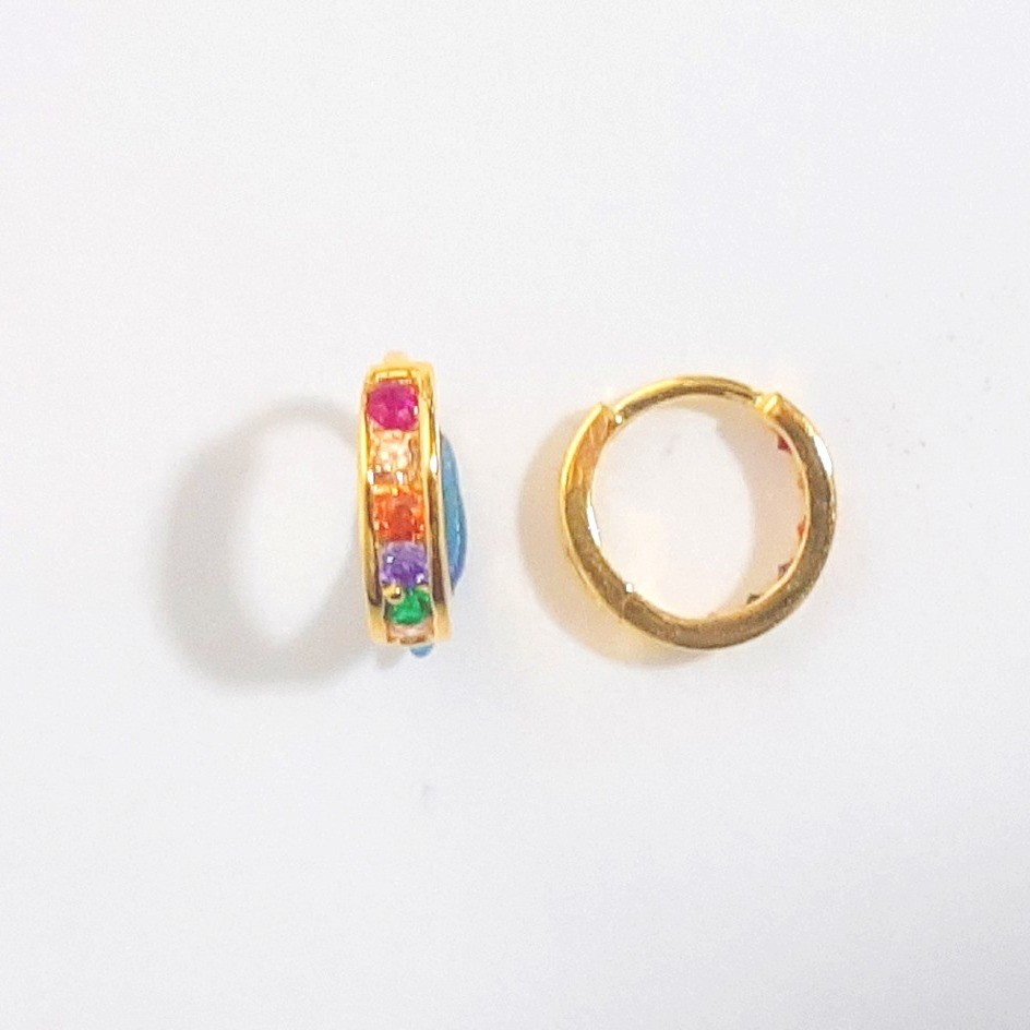 Cz studded u, v, o shaped bali