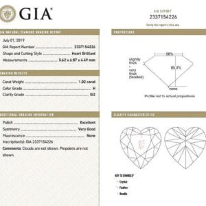 1.02ct heart white diamond-heera