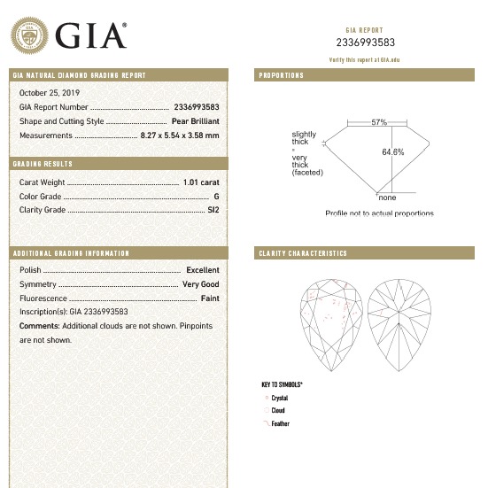 1.01ct pear white diamond-heera