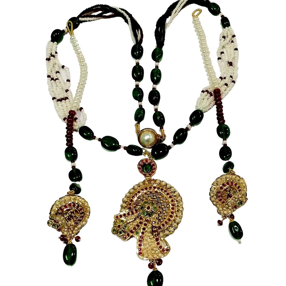 Gold Loopy Bends Design Necklace Set JS208