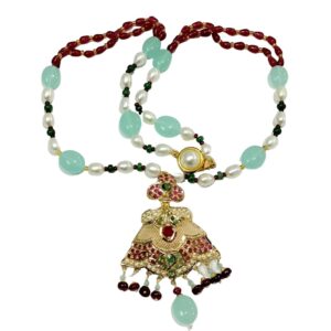 Gold Sparkling Design Necklace Set JS939