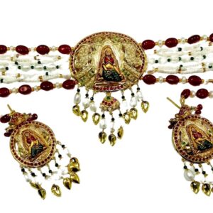 Gold Unique Fancy Necklace Set JS732