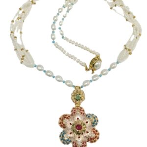 Gold Beautiful Fancy Necklace Set JS427
