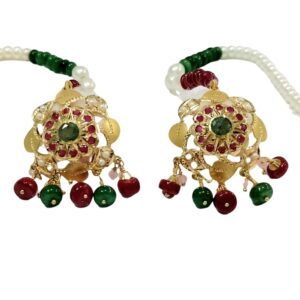 Gold Attractive Floral Fancy Necklace Set JS089
