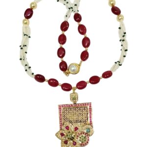 Gold delite fancy necklace set js725