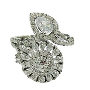 Silver glam ladies rings slr453
