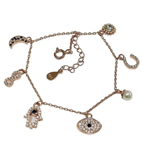 Silver Attractive Floral Bracelates SBT616