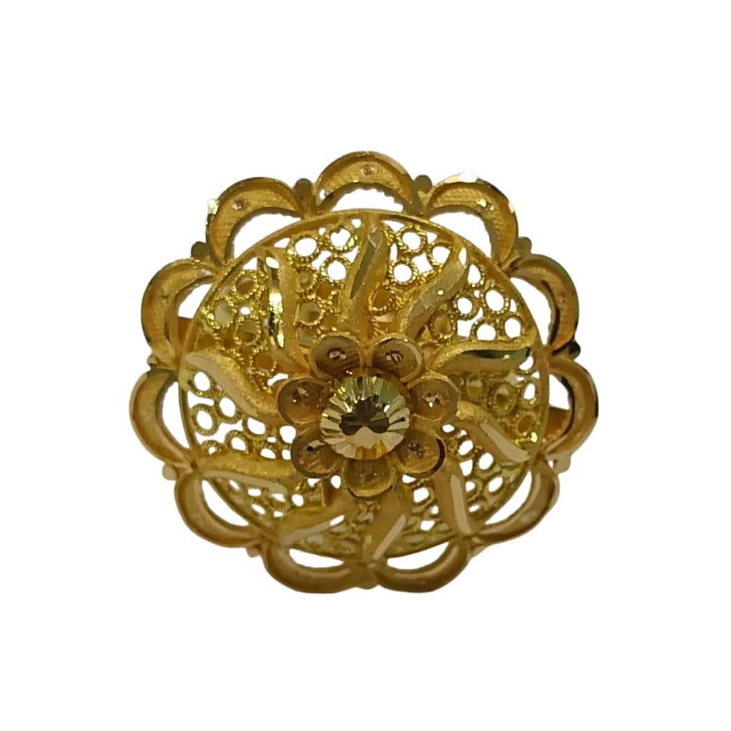 22K Gold Simple Ladies Ring LR6439