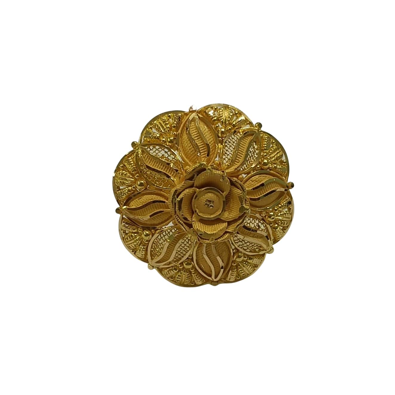 22K Gold Attractive Floral Ladies Ring LR7271