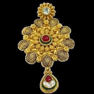 916 yellow gold modern design pendant set ans9450