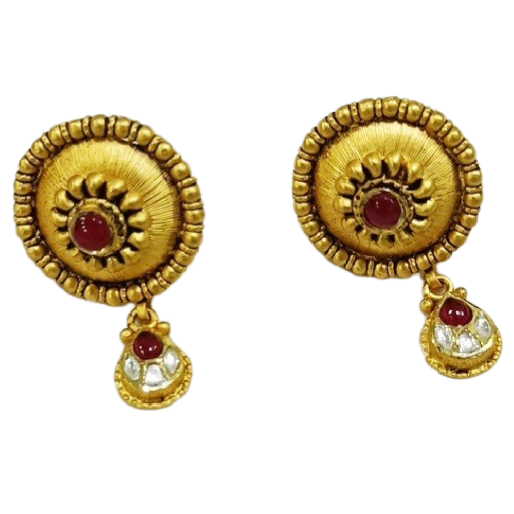 916 yellow gold delicate design pendant set ans9449