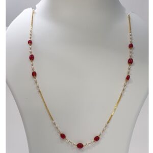 18k gold moti chain with mani
